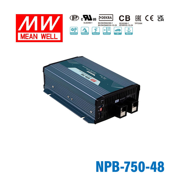 Mean Well NPB-750-48 Battery Charger 759.4W 48V - Suitable for Lead-acid and Li-ion 11.3A