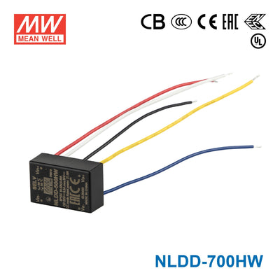 Mean Well NLDD-700HW DC/DC LED Driver CC 700mA - Step-down Wire Type