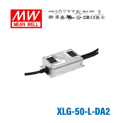 Mean Well XLG-50-L-DA2 Power Supply 50W 700mA - DALI2 Dimmable