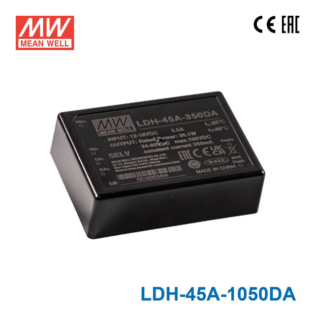 Mean Well LDH-45A-1050DA DC/DC LED Driver CC 1050mA - Step-up