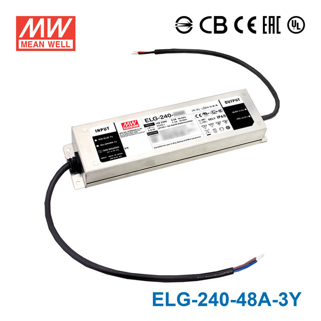 Mean Well ELG-240-48A-3Y AC-DC Single output LED Driver Mix Mode (CV+CC) with PFC