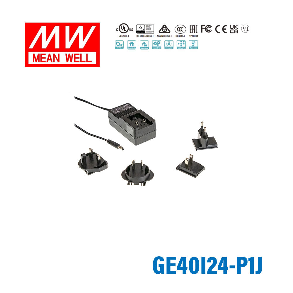 Mean Well GE40I24-P1J Power Supply 40W 24V 1.67A