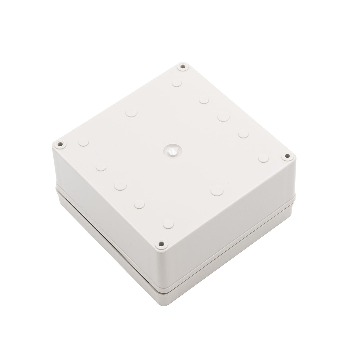 Boxco S-Series 5.91 x 5.91 x 2.95 Inches(150x150x75mm) Plastic Enclosure, IP67, IK08, ABS, Grey Cover, Screw Type - PHOTO 1