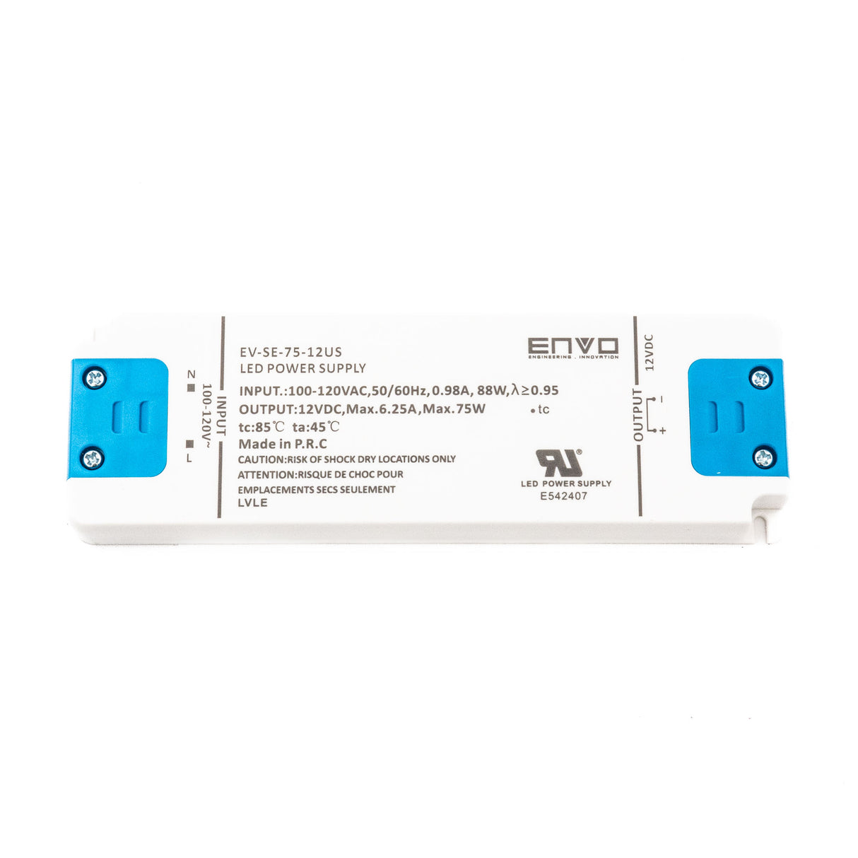 ENVO EV-SE-75-12US LED Driver 75W 12V 6.25A - PHOTO 1
