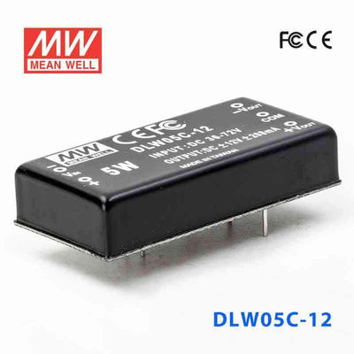 Mean Well DLW05C-12 DC-DC Converter - 5W - 36~72V in ±12V out 208mA