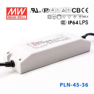 Mean Well PLN-45-36 Power Supply 45W 36V - IP64 1.25A