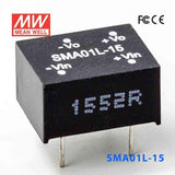 Mean Well SMA01L-15 DC-DC Converter - 1W - 4.5~5.5V in 15V out 67mA