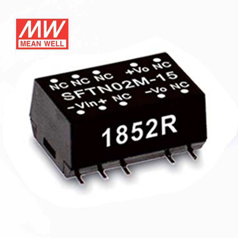 Mean Well SFTN02M-15 DC-DC Converter - 2W - 10.8~13.2V in 15V out 133mA