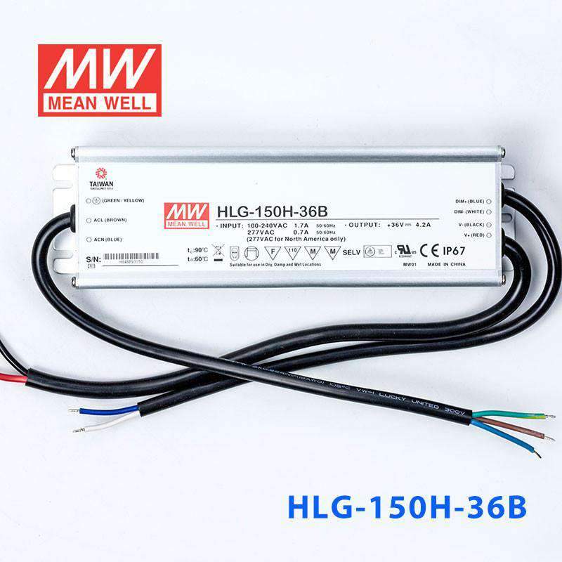 Mean Well HLG-150H-36B Power Supply 150W 36V- Dimmable