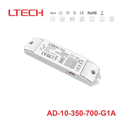 LTECH AD-10-350-700-G1A 10W 350~700mA CC 0/1-10V LED Driver  - Selectable Output