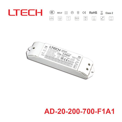 LTECH AD-20-200-700-F1A1  20W 200 ~ 700mACC 0/1-10V LED Driver   - Selectable Output
