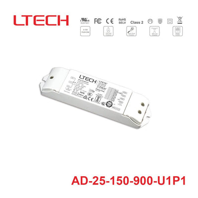 LTECH AD-25-150-900-U1P1 25W 150 ~ 900mA CC 0/1-10V LED Driver  - Selectable Output