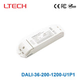 LTECH DALI-36-200-1200-U1P1 36W 200mA ~ 1200mA CC Dali LED Driver - Selectable Output - DALI-36-200-1200-U1P1 - powersupplymall.com
