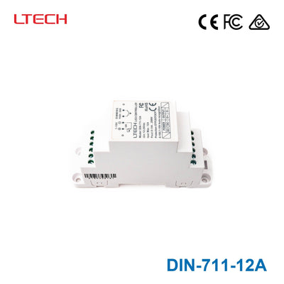 Ltech DIN-711-12A Din Rail  1-10V LED Controller 12A