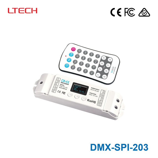 Ltech DMX - SPI - 203 LED Controller - DMX-SPI-203 - powersupplymall.com