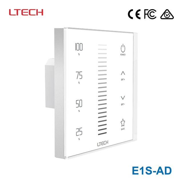 Ltech E1S-AD Touch Panel - 0-10V/10V PWM Dimmer - E1S-AD - powersupplymall.com
