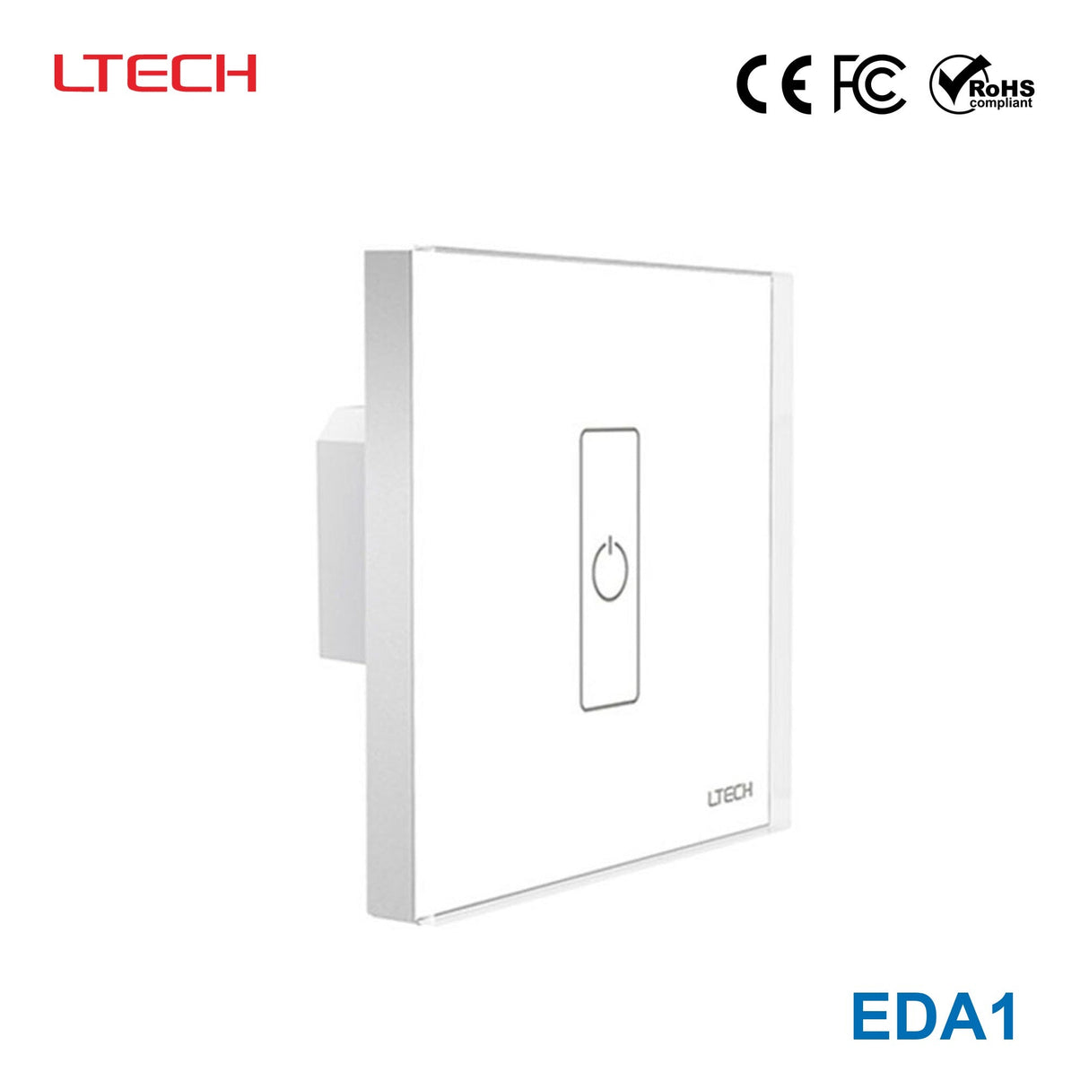 Ltech EDA1 1 Switch Touch Panel - DALI Master Dimmer - EDA1 - powersupplymall.com