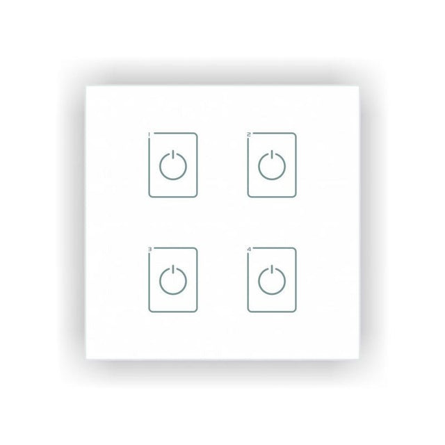 Ltech EDA4 4 Switch Touch Panel - DALI Master Dimmer - EDA4 - powersupplymall.com