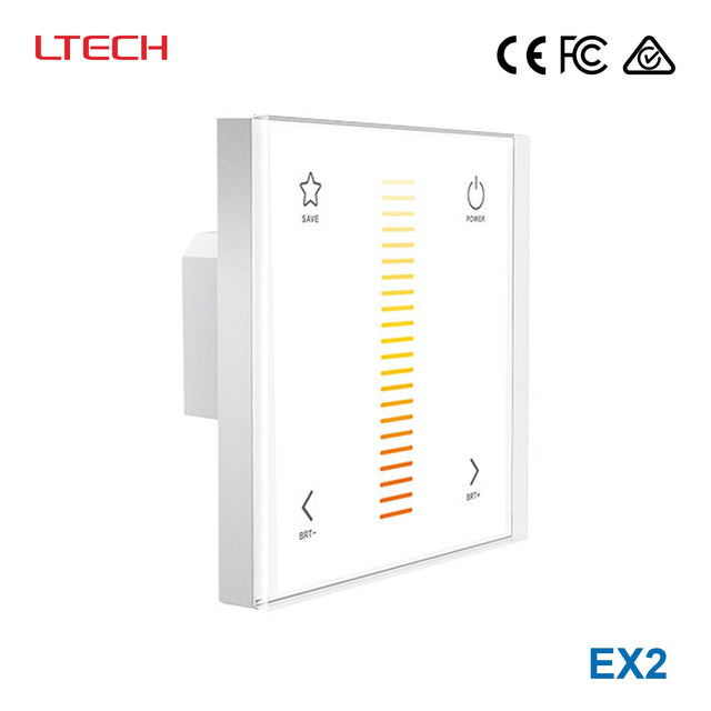 Ltech EX2 Wireless RF/DMX512 Single-zone Touch Panel - Colour Temperature - EX2 - powersupplymall.com