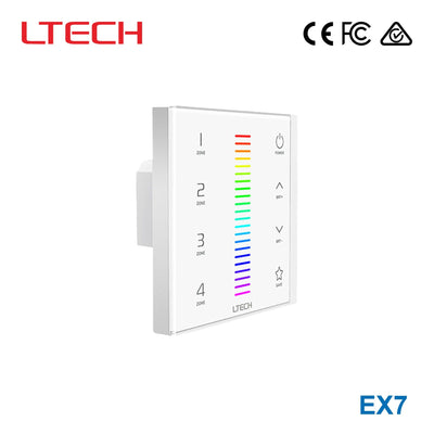 Ltech EX7 Wireless RF/DMX512 Multi-zone Touch Panel - RGB