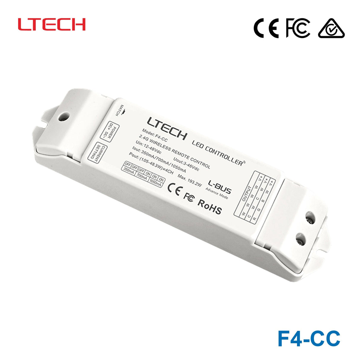 Ltech F4-CC Wireless RF Constant Current Controller - 4 Channel - F4-CC - powersupplymall.com
