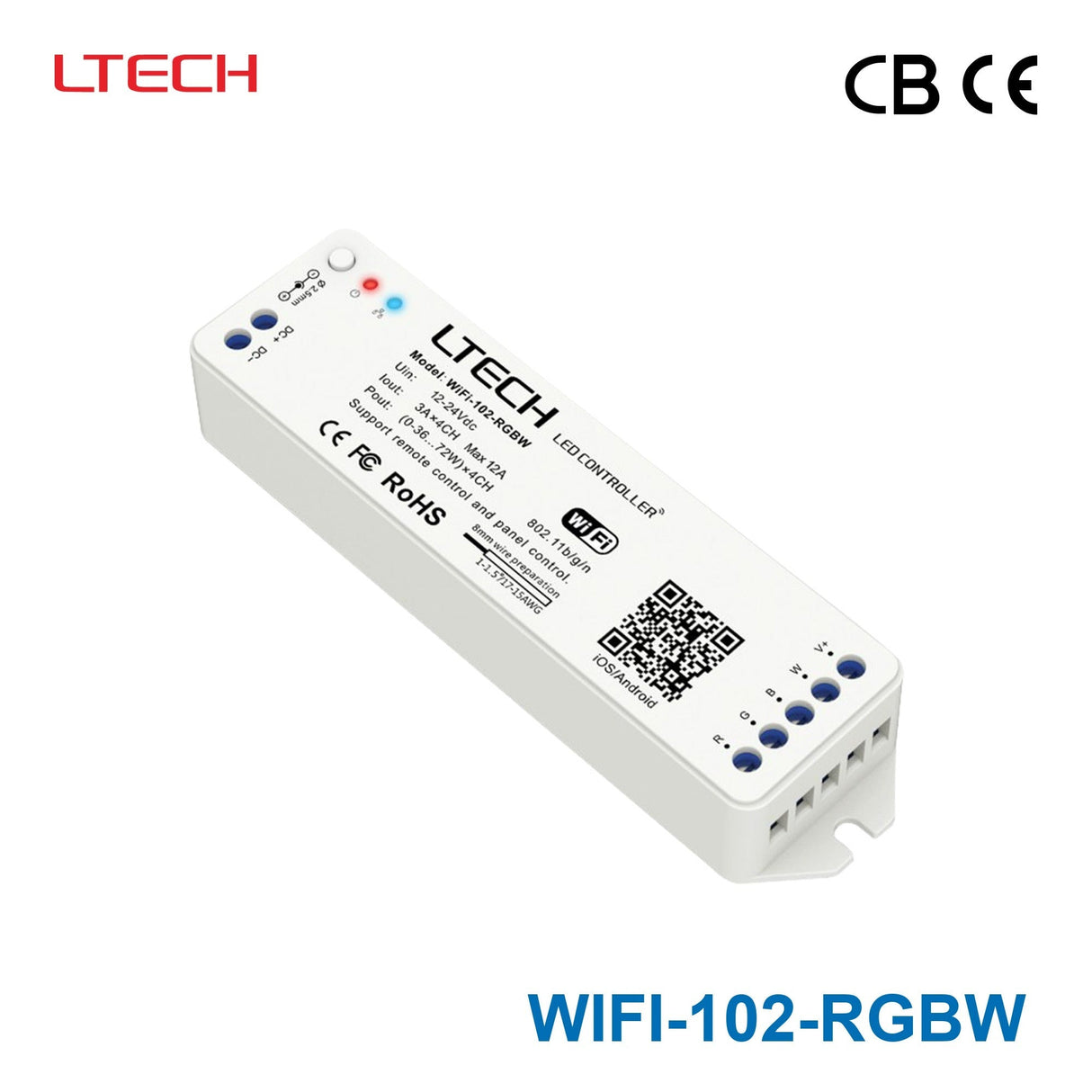 Ltech LED WIFI Controller - RGBW - WIFI-102-RGBW - powersupplymall.com