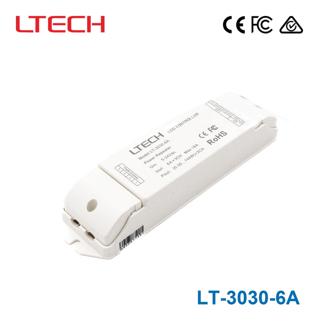 Ltech LT-3030-6A PWM Constant Voltage Repeater - RGB - LT-3030-6A - powersupplymall.com