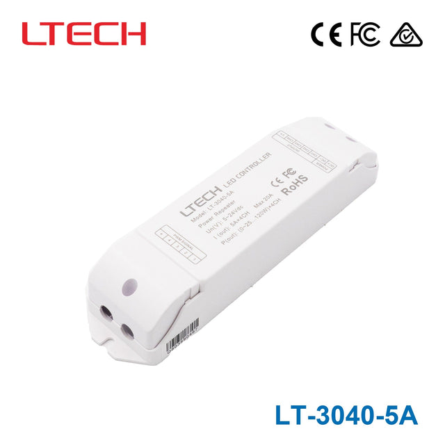 Ltech LT-3040-5A PWM Constant Voltage Repeater - RGBW - LT-3040-5A - powersupplymall.com