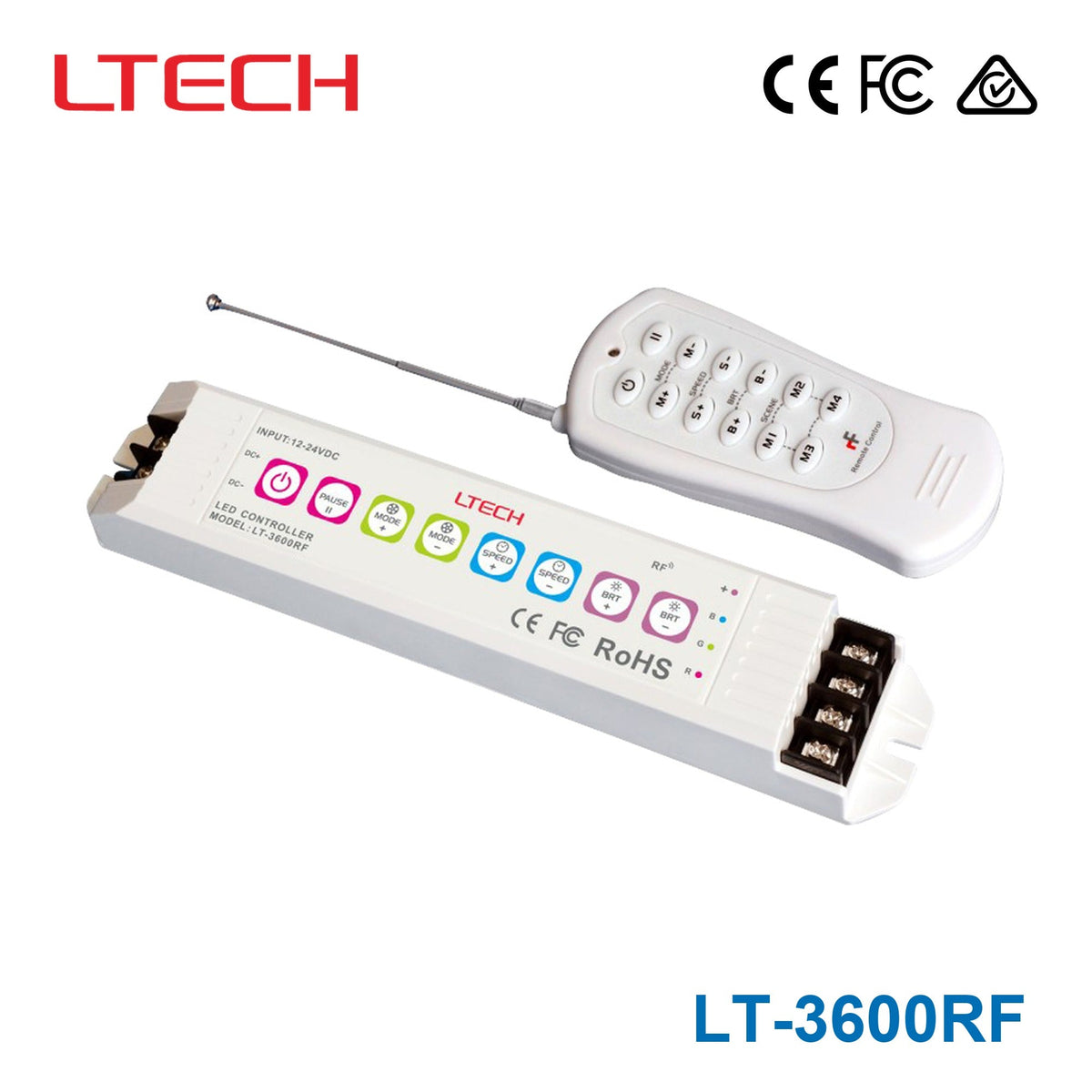 Ltech LT-3600RF LED RGB Controller - LT-3600RF - powersupplymall.com