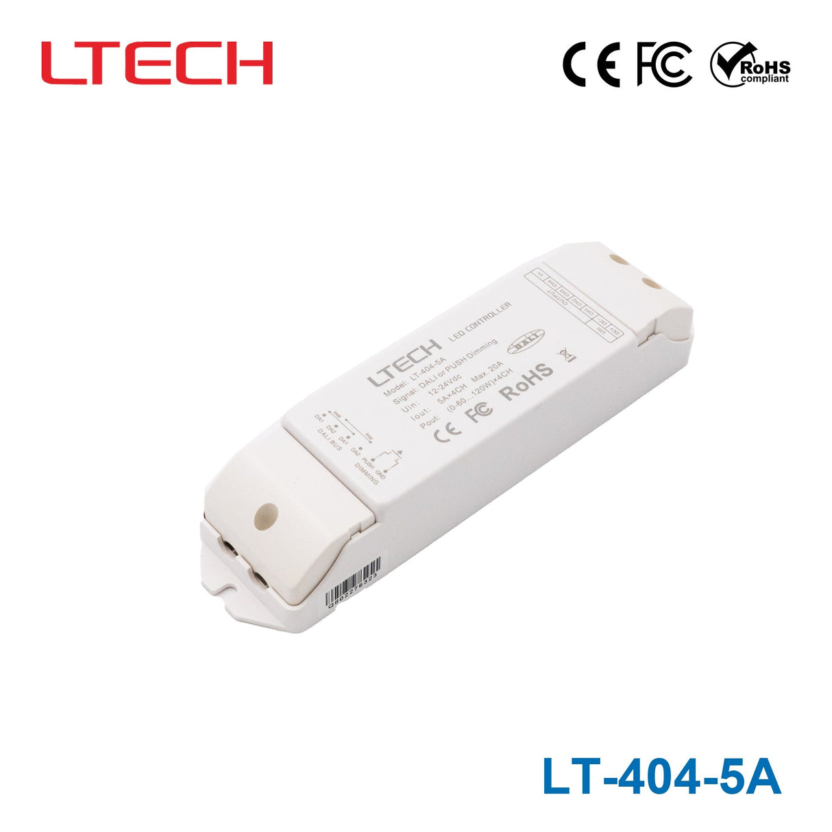 Ltech LT-404-5A Constant Voltage Controller - DALI/Push RGBW - LT-404-5A - powersupplymall.com