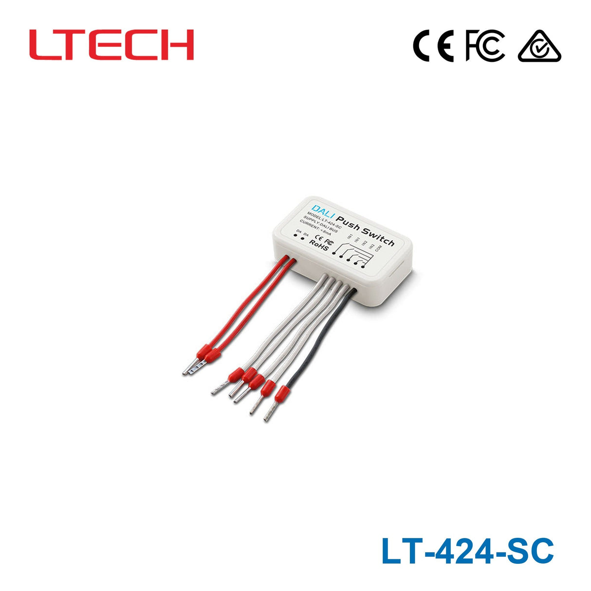 Ltech LT-424-SC Dali Group Push Switch - LT-424-SC - powersupplymall.com