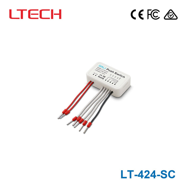 Ltech LT-424-SC Dali Group Push Switch - LT-424-SC - powersupplymall.com