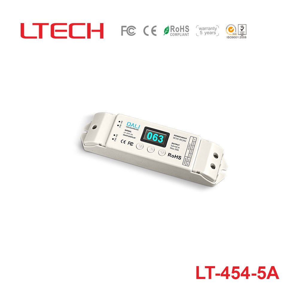 Ltech LT - 454 - 5A Constant Voltage Controller - DALI RGBW - LT-454-5A - powersupplymall.com