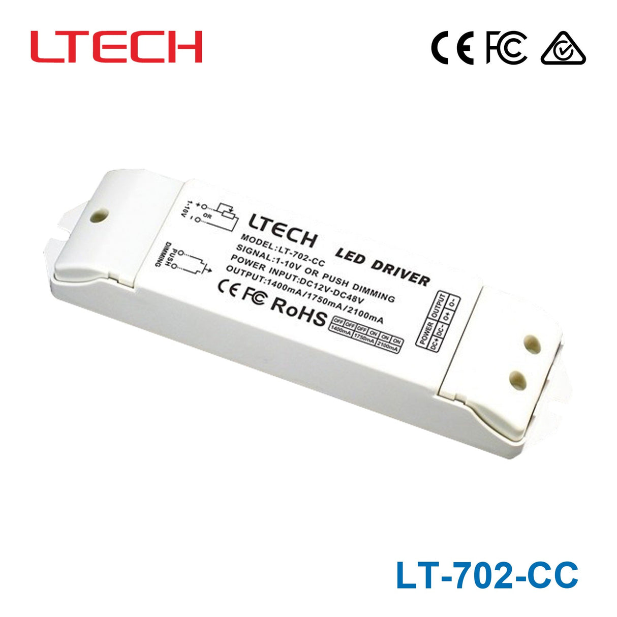 Ltech LT - 702 - CC 1 - 10V Led Dimming Driver - LT-702-CC - powersupplymall.com