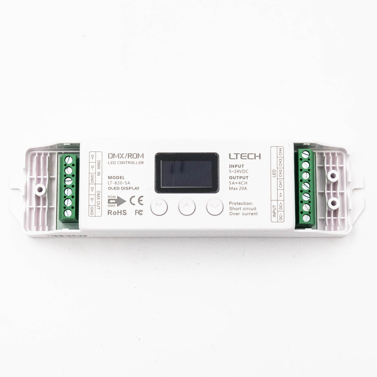 Ltech LT-820-5A Constant Voltage Decoder - DMX - LT-820-5A - powersupplymall.com