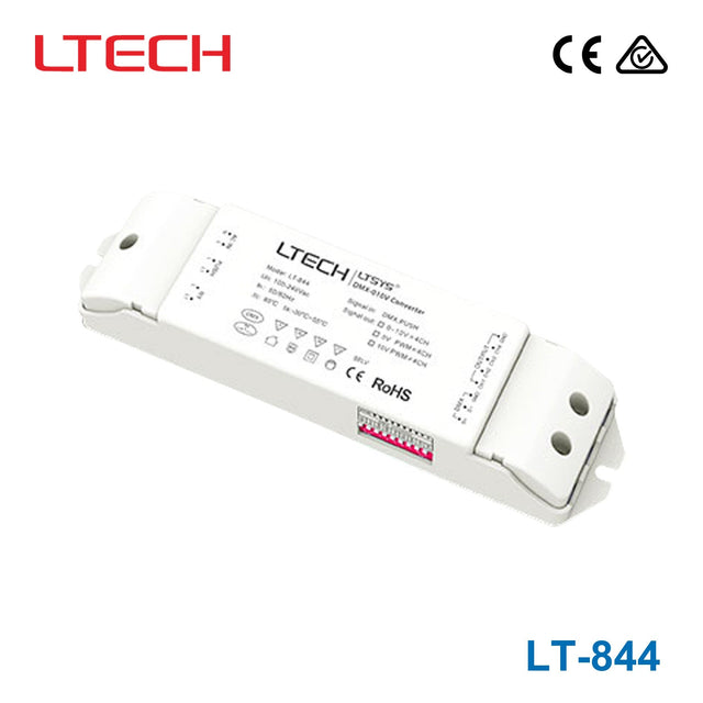 Ltech LT - 844 Signal Converter - DMX/Push to PWM/0 - 10V - LT-844 - powersupplymall.com