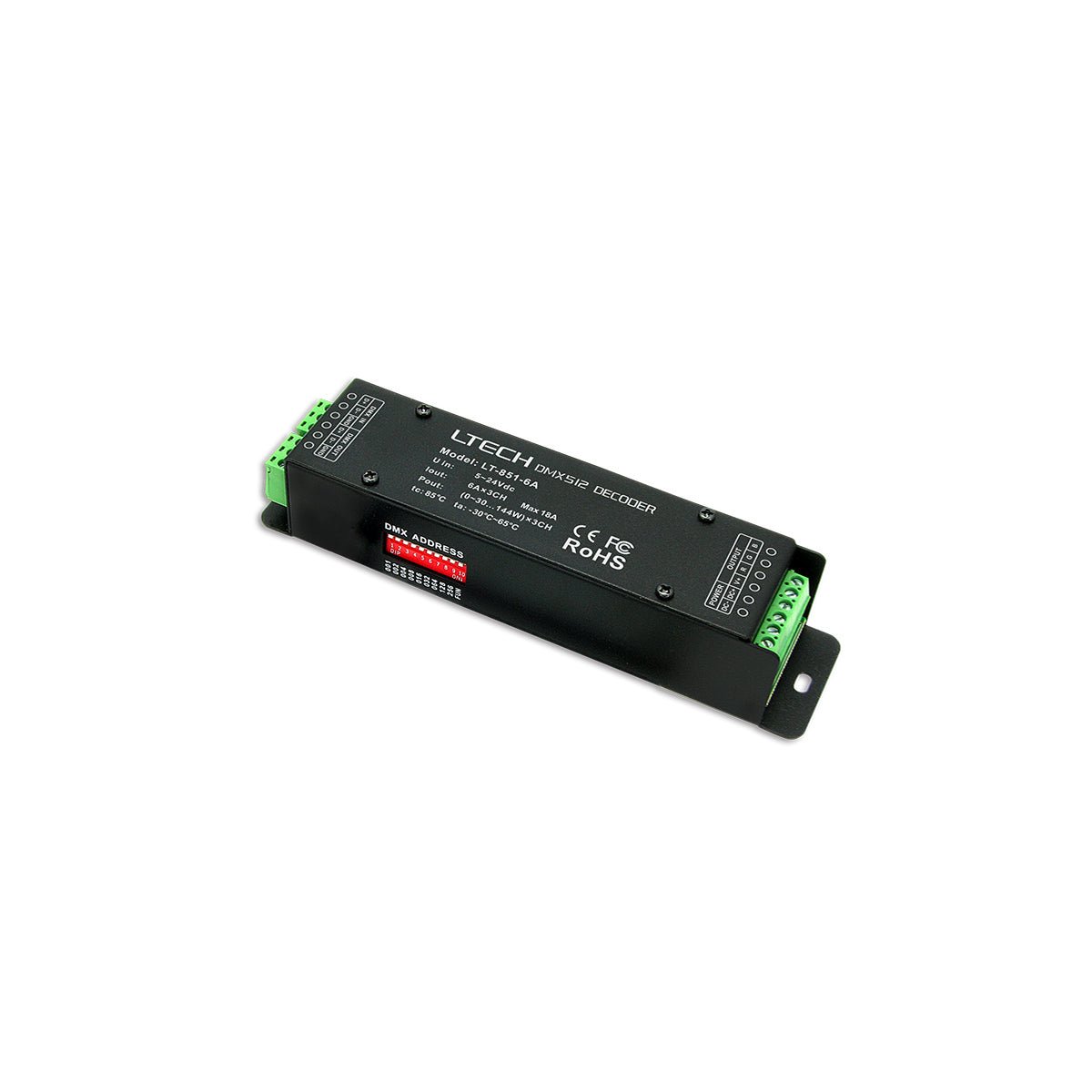 Ltech LT - 851 - 6A Constant Voltage Decoder - DMX/RDM - LT - 851 - 6A - powersupplymall.com