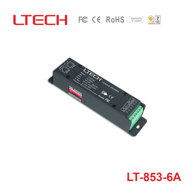 Ltech LT - 853 - 6A Constant Voltage Decoder - DMX/RDM - LT-853-6A - powersupplymall.com