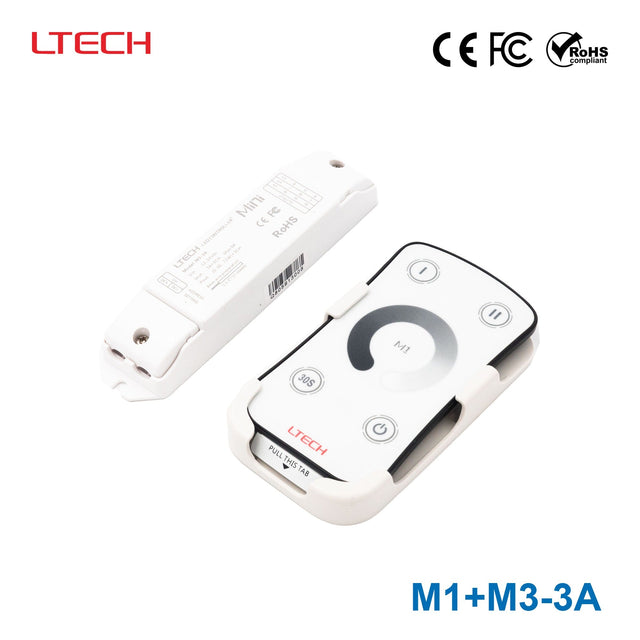 Ltech M1+M3-3A Mini Controller with RF Remote - Dimming - M1+M3-3A - powersupplymall.com