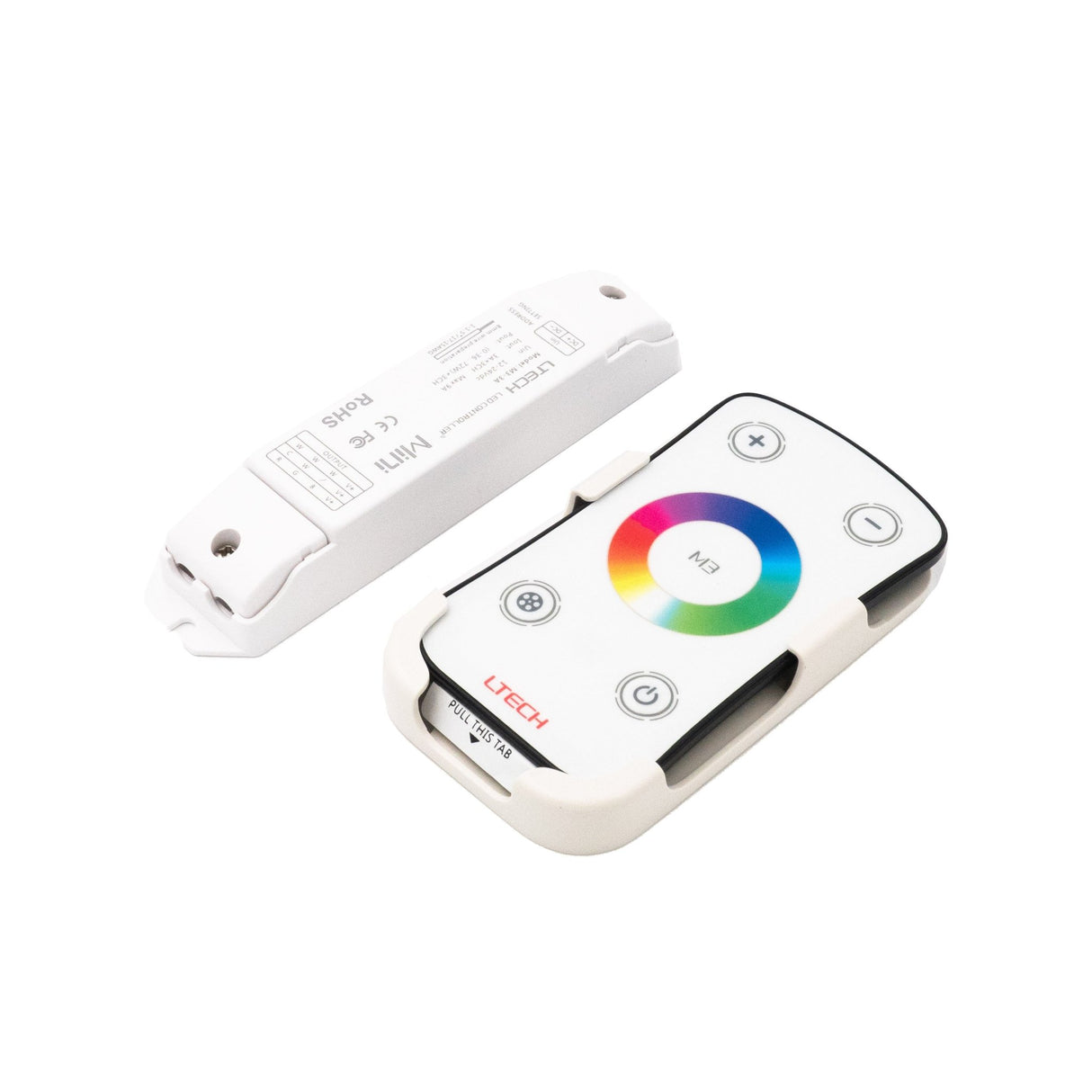 Ltech M3+M3 - 3A Mini Controller with RF Remote - RGB - M3+M3-3A - powersupplymall.com