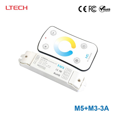 Ltech M5+M3-3A Mini Controller with RF Remote - Colour Temperature