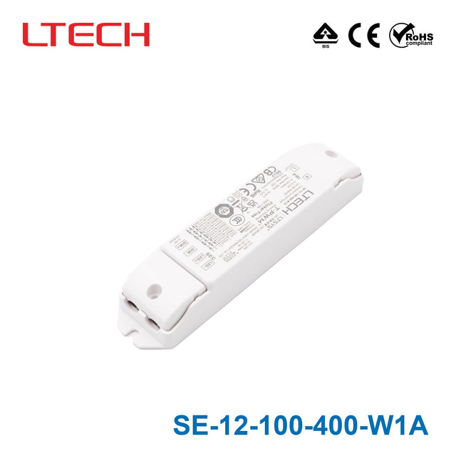 Ltech SE-12-100-400-W1A 12W 100mA ~ 400mA CC 0-10V LED Driver - SE-12-100-400-W1A - powersupplymall.com