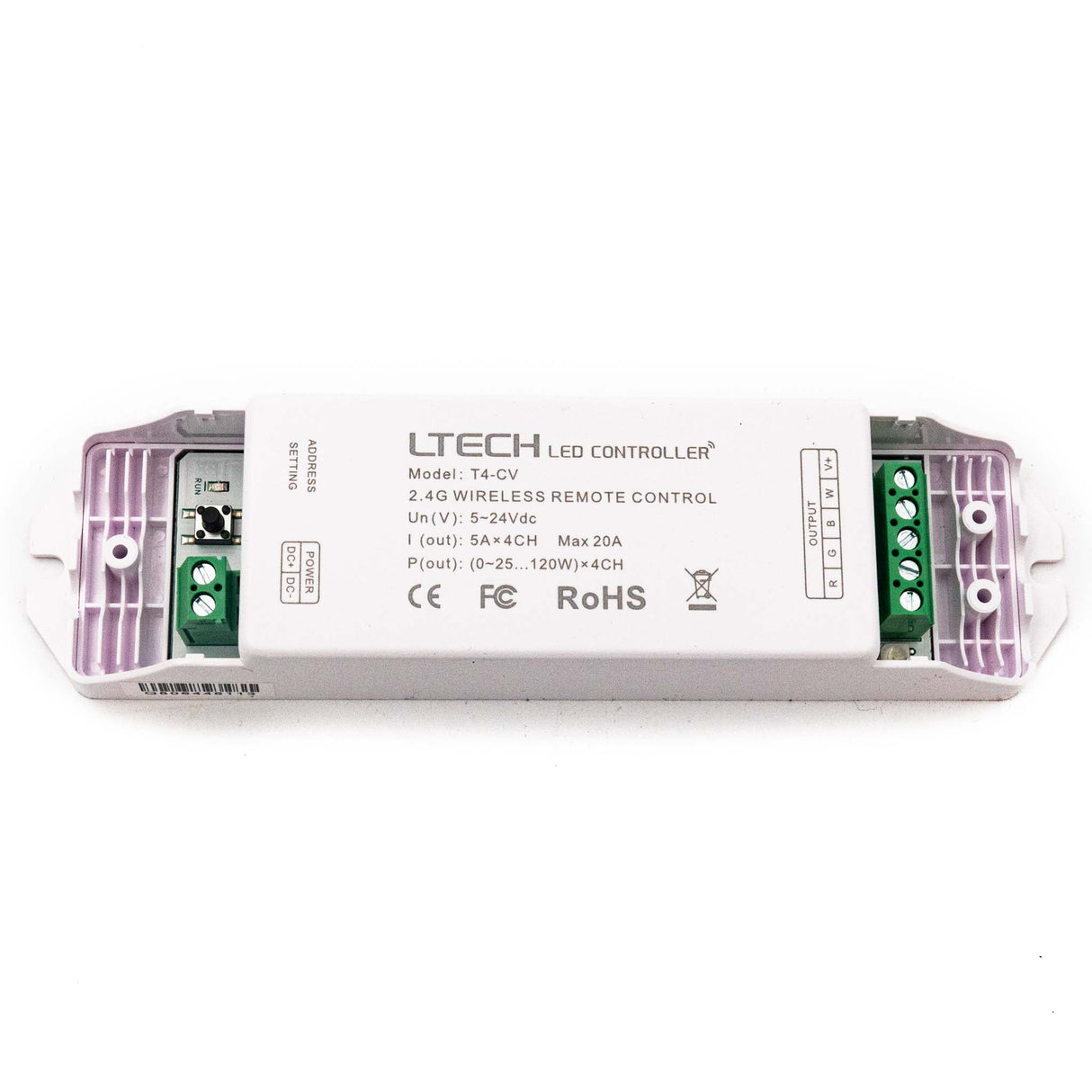 Ltech T4-CV Wireless RF Constant Voltage Controller - 4 Channel - T4-CV - powersupplymall.com