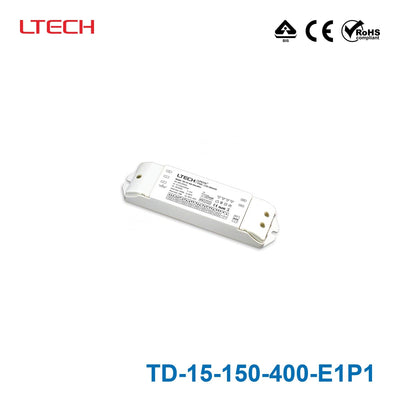 LTECH TD-15-150-400-E1P1 15W 150mA ~ 400mA CC Triac LED Driver - Selectable Output