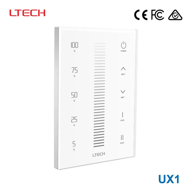 Ltech UX1 Wireless RF/DMX512 Multi - zone Touch Panel - Dimming - UX1 - powersupplymall.com