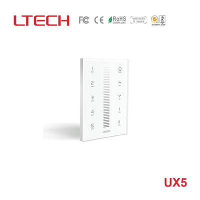Ltech UX5 Wireless RF/DMX512 Multi-zone Touch Panel - Dimming