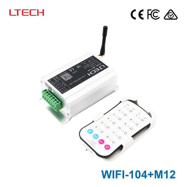 Ltech Wifi - 104+M12WiFi/RF Controller - RGBW - WIFI-104+M12 - powersupplymall.com