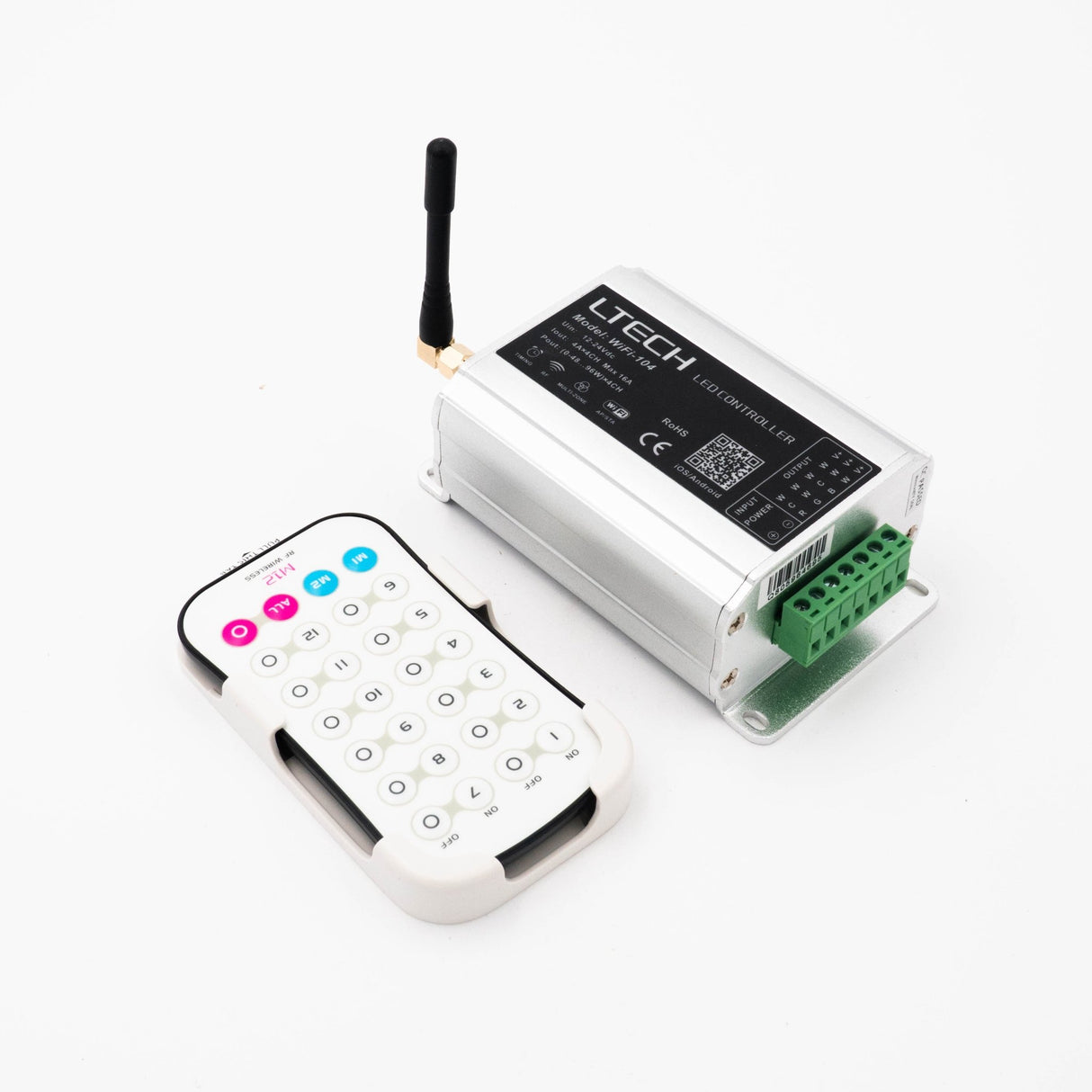 Ltech Wifi - 104+M12WiFi/RF Controller - RGBW - WIFI-104+M12 - powersupplymall.com