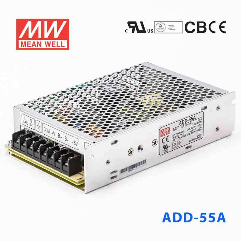 Mean Well ADD - 55A Security Power Supply 52.58W 13.8V 5V 2.5A - UPS, Dual output - ADD - 55A - powersupplymall.com