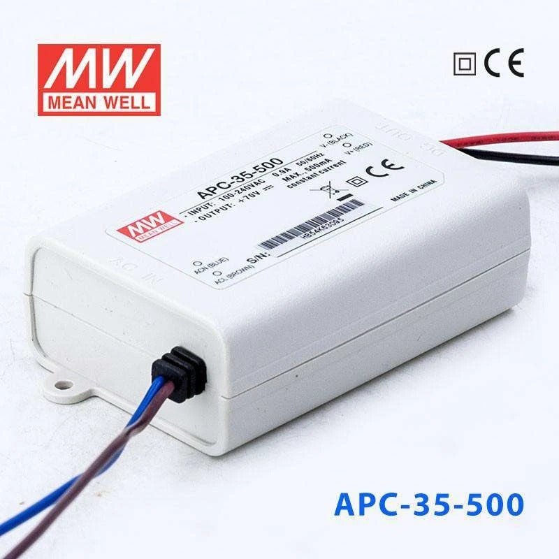 Mean Well APC Series LED Power Supply 500mA (8~35W) -  - powersupplymall.com